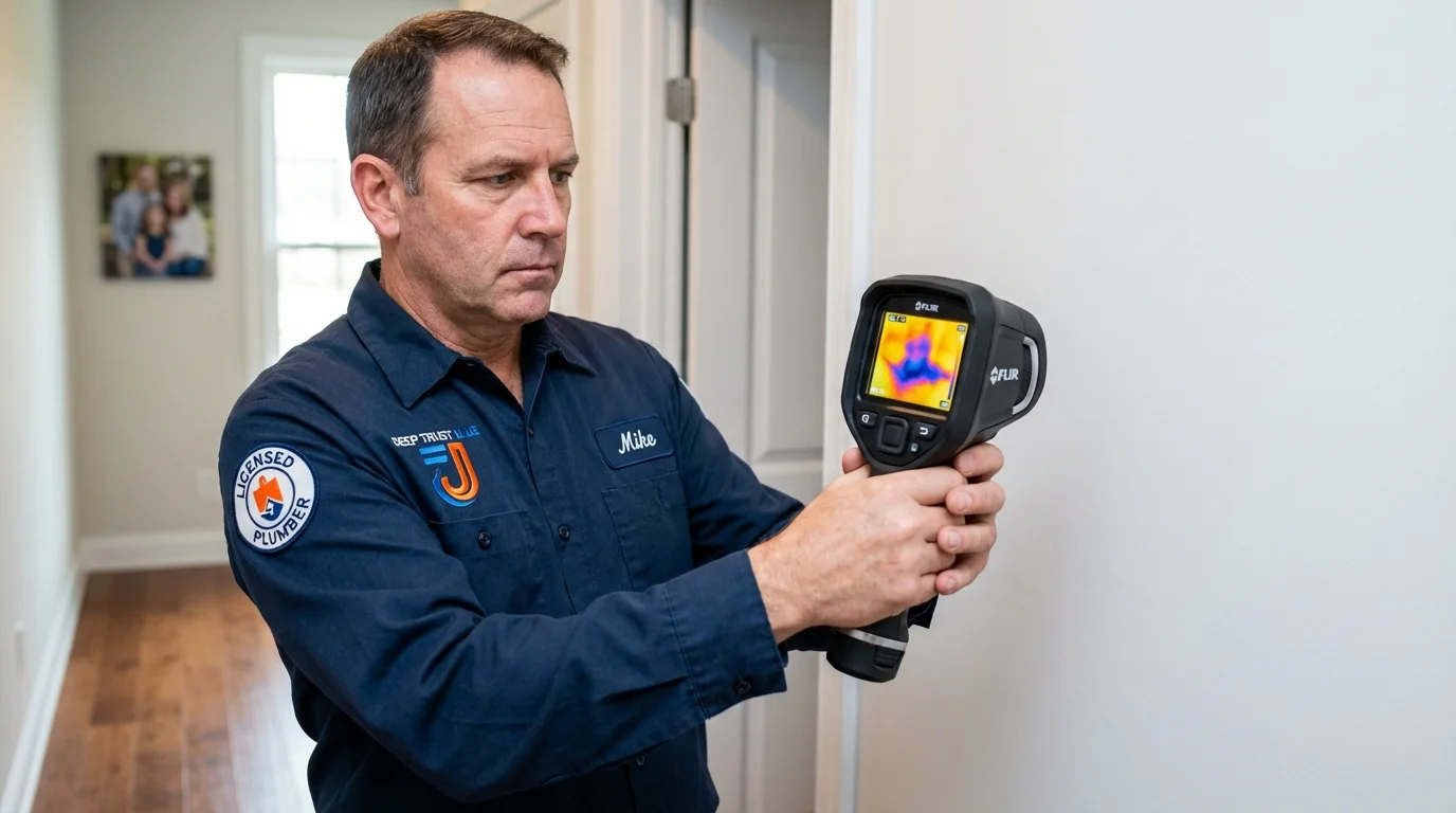 Thermal imaging leak detection by Johns Plumbing LLC in Hiller